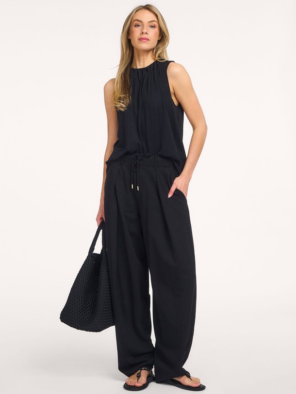 pleated top jersey organic cotton top