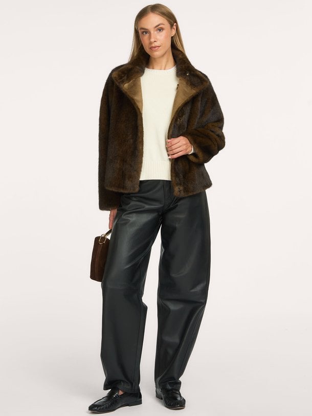MALLOW Faux Mink Mallow, fake fur reversible jas