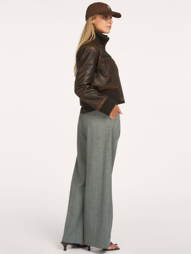 NEYA Neya, viscosemix gestreepte pantalon