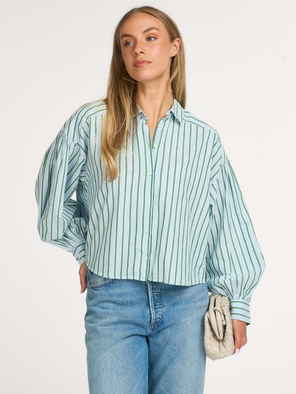 sarah short sea blouse Sarah, organic cotton gestreepte blouse