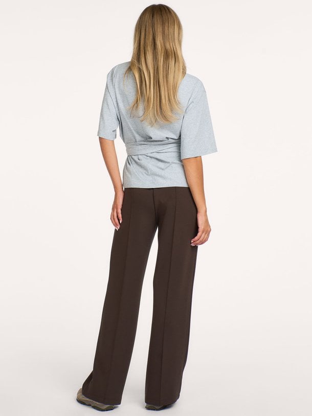 Dori Wrap detail tee Dori, katoenen wrap T-shirt