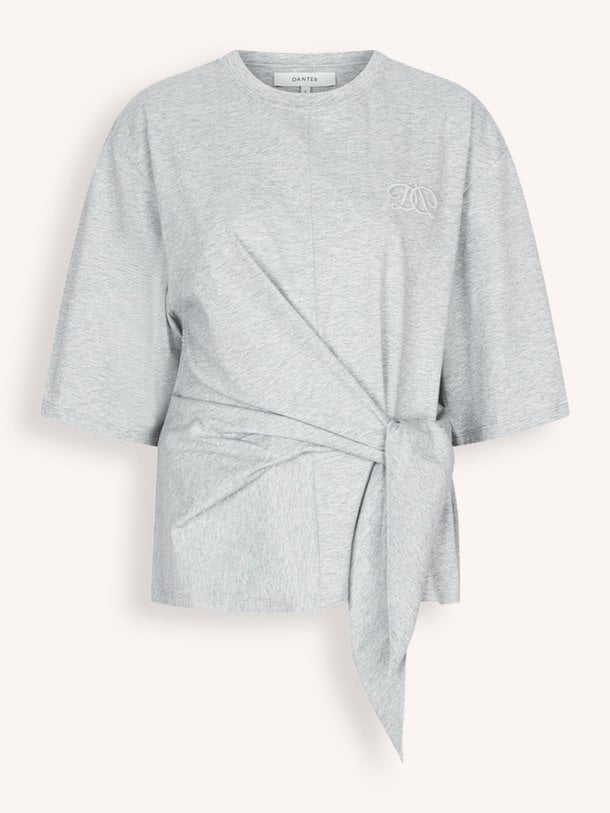 Dori Wrap detail tee Dori, katoenen wrap T-shirt