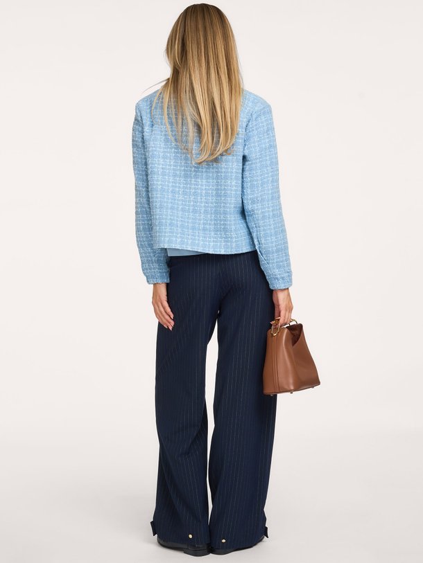 Jana gold stripe trousers Jana, viscosemix gestreepte broek met lurex