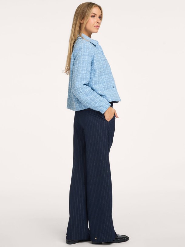 Jana gold stripe trousers Jana, viscosemix gestreepte broek met lurex