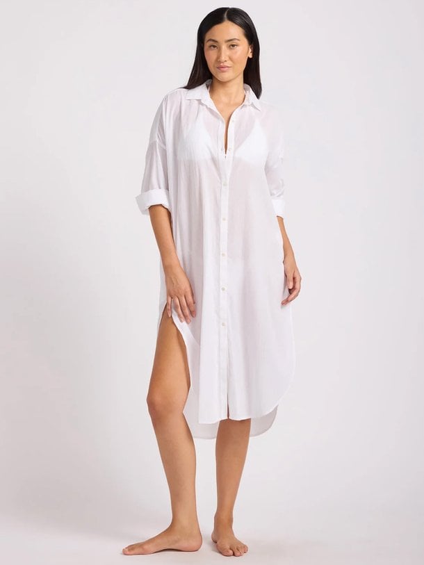 Cotton Voile Shirt Dress Katoenen jurk