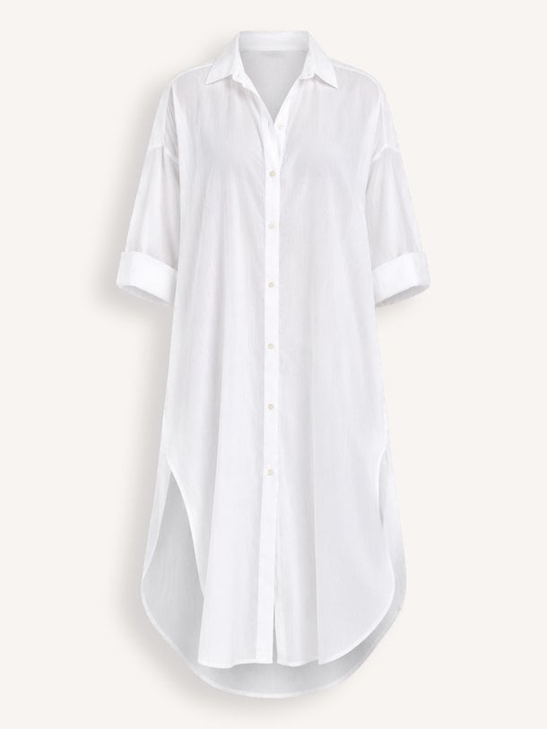 Cotton Voile Shirt Dress Katoenen jurk