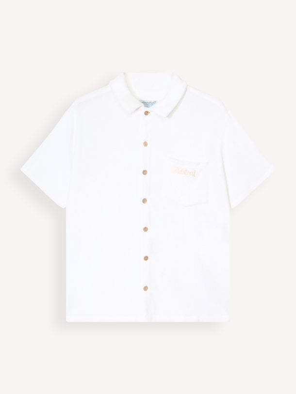 3080638005067 Katoenmix badstof overhemd met logo