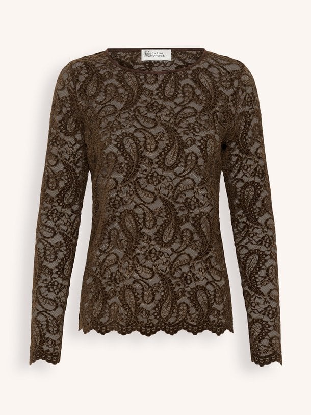 MWSalvi LS Lace Blouse Salvi, geweven kanten top