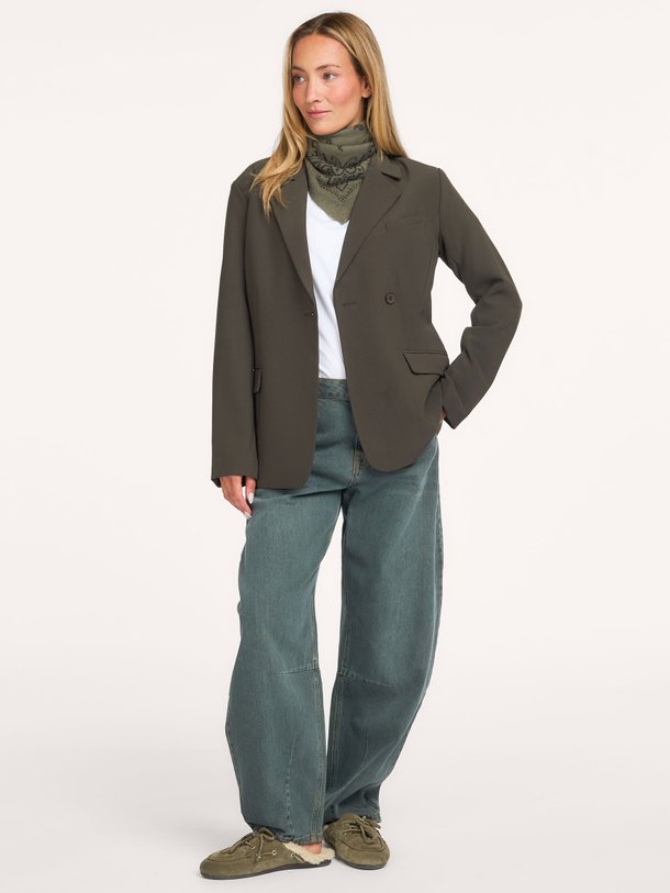 Fique Fitted Blazer Fique, geweven getailleerde blazer