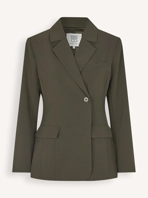 Fique Fitted Blazer Fique, geweven getailleerde blazer