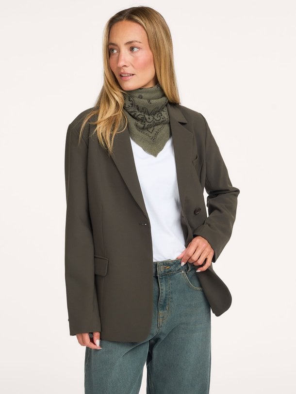 Fique Fitted Blazer Fique, geweven getailleerde blazer