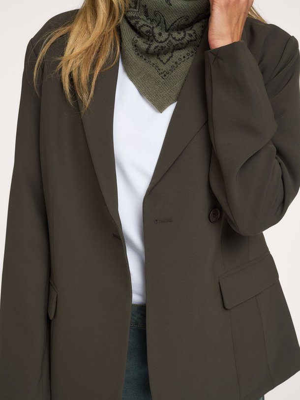Fique Fitted Blazer Fique, geweven getailleerde blazer