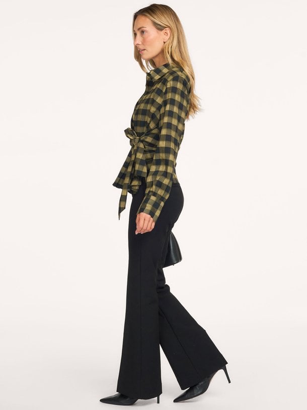 Kenmare draped check shirt Kenmare, viscosemix blouse