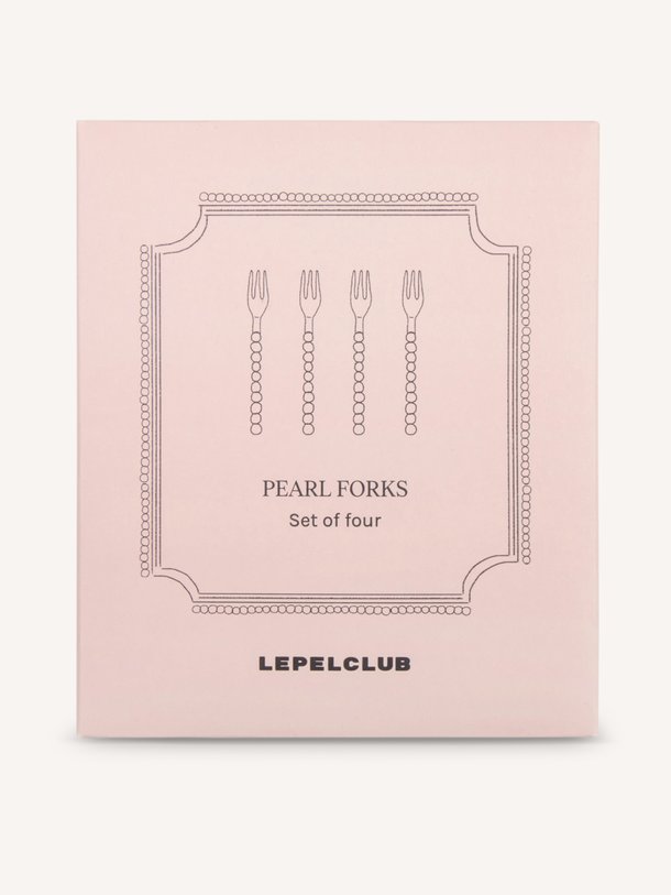 Gold plated vorken met parels