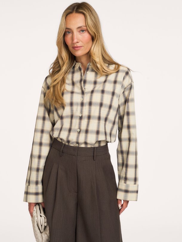 Liria Shirt Liria, katoenen geruite blouse