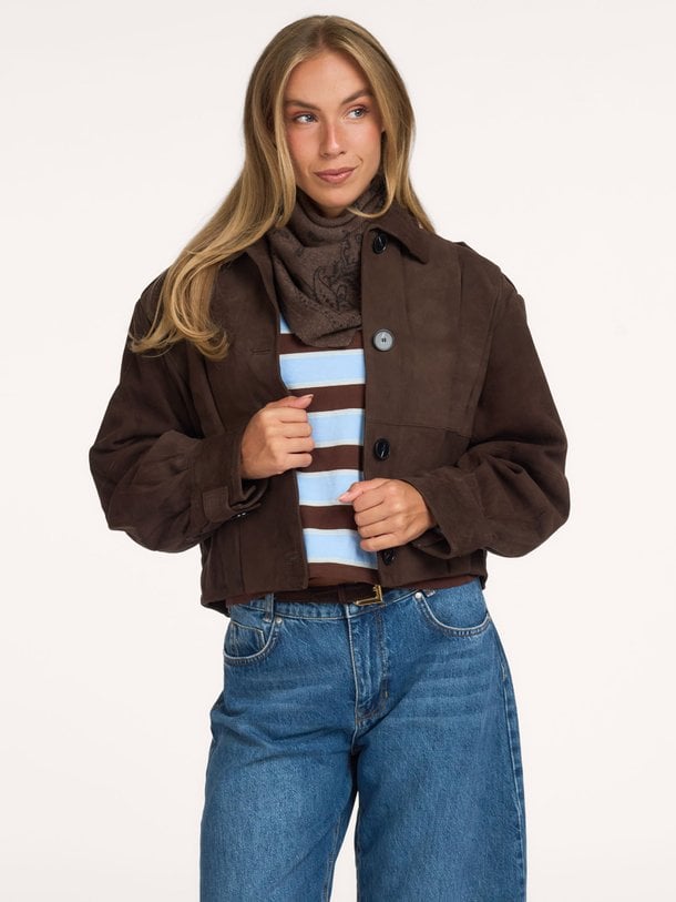 MWPetra Suede Pleat Jacket Petra, suède jack