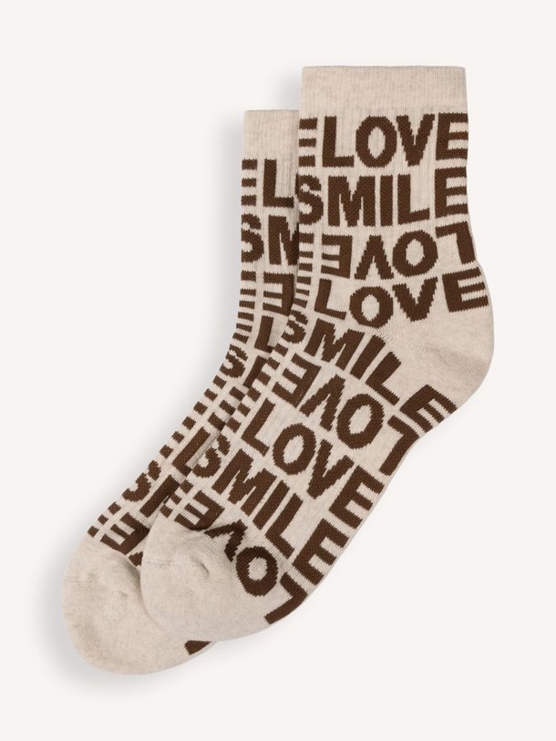socks all-over smile love Katoenmix sokken