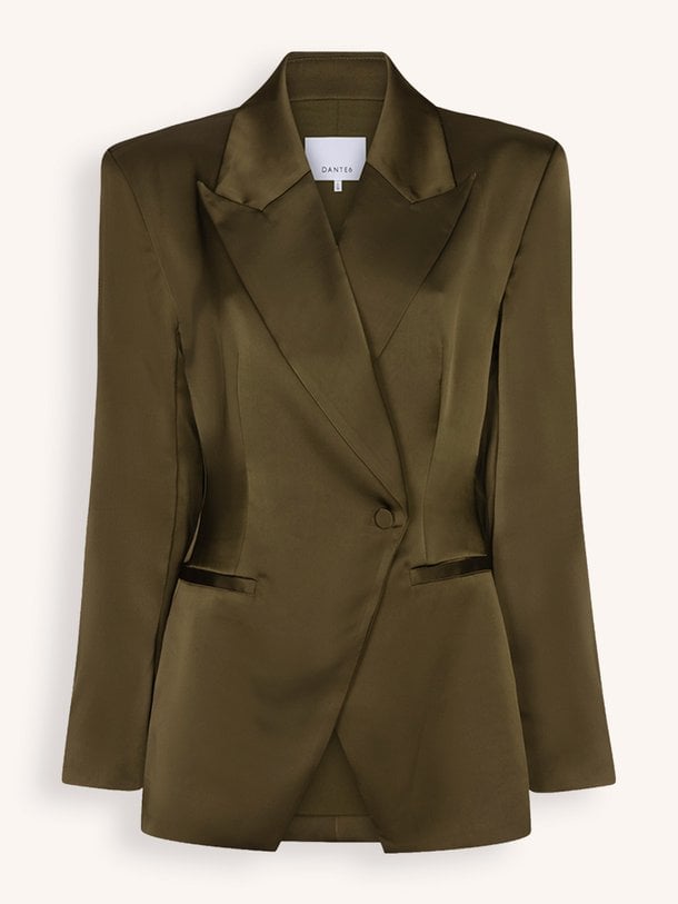 Rush tailored bold satin blazer Rush, geweven blazer