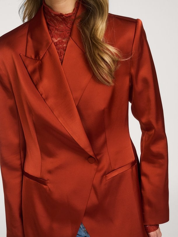 Rush tailored bold satin blazer Rush, geweven blazer