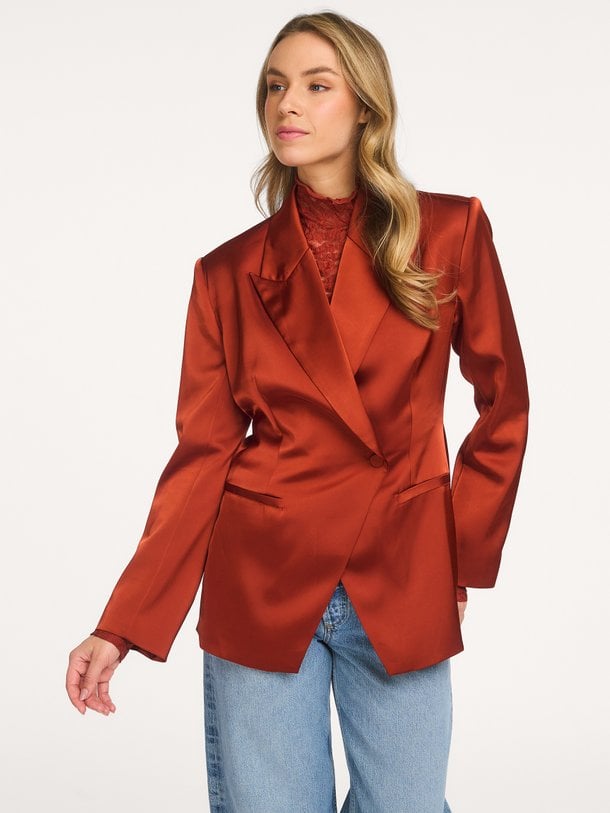 Rush tailored bold satin blazer Rush, geweven blazer