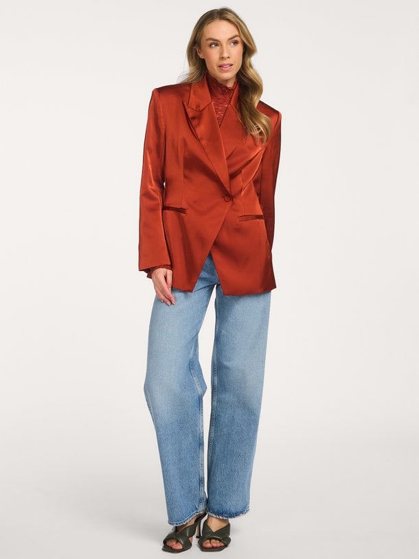 Rush tailored bold satin blazer Rush, geweven blazer