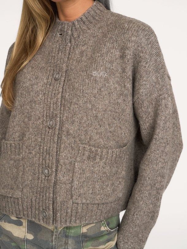 WOOL KNITTED CARDIGAN Wolmix vest