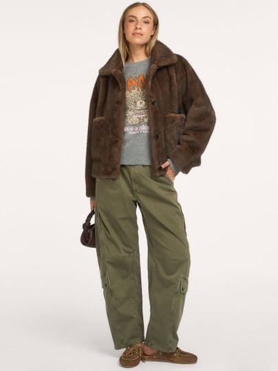 FAJE Faux Mink Faje, fake fur reversible jack