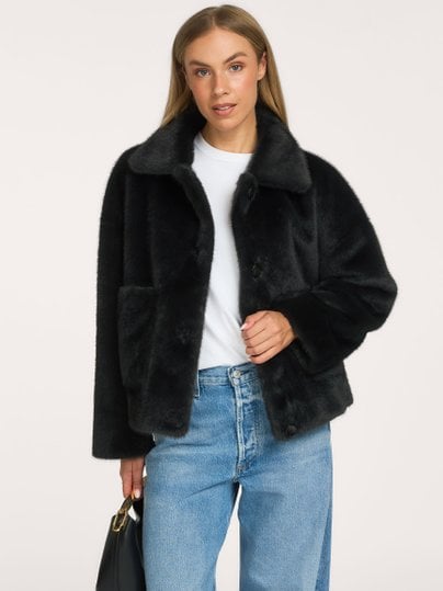 FAJE Faux Mink Faje, fake fur reversible jack