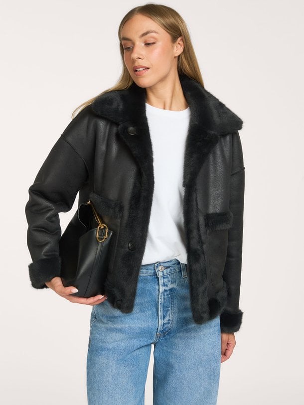 FAJE Faux Mink Faje, fake fur reversible jack