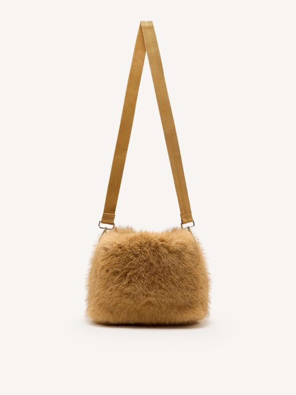 Hochet, fake fur schouder-/handtas