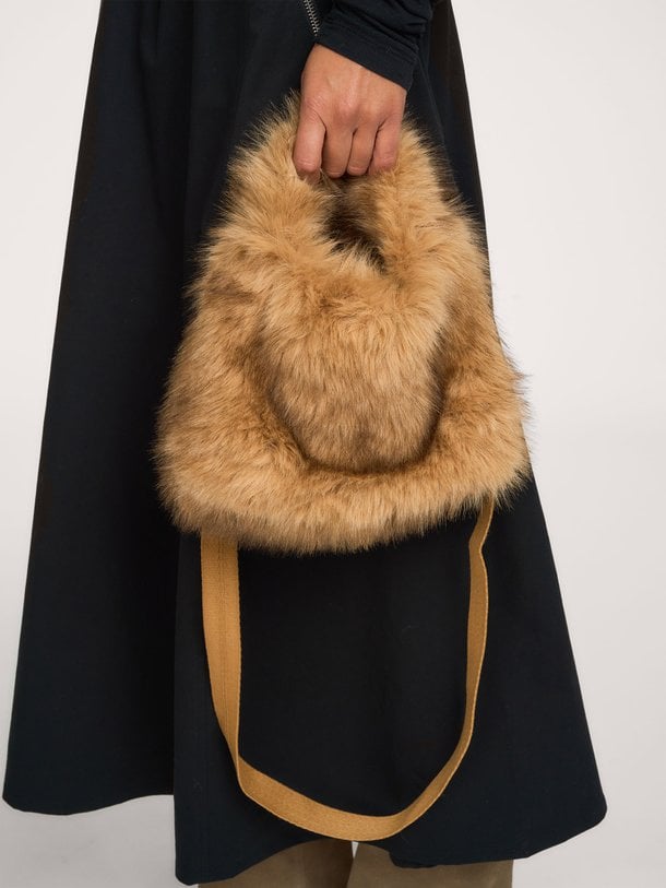 Hochet, fake fur schouder-/handtas