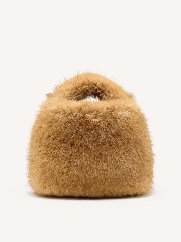 Hochet, fake fur schouder-/handtas