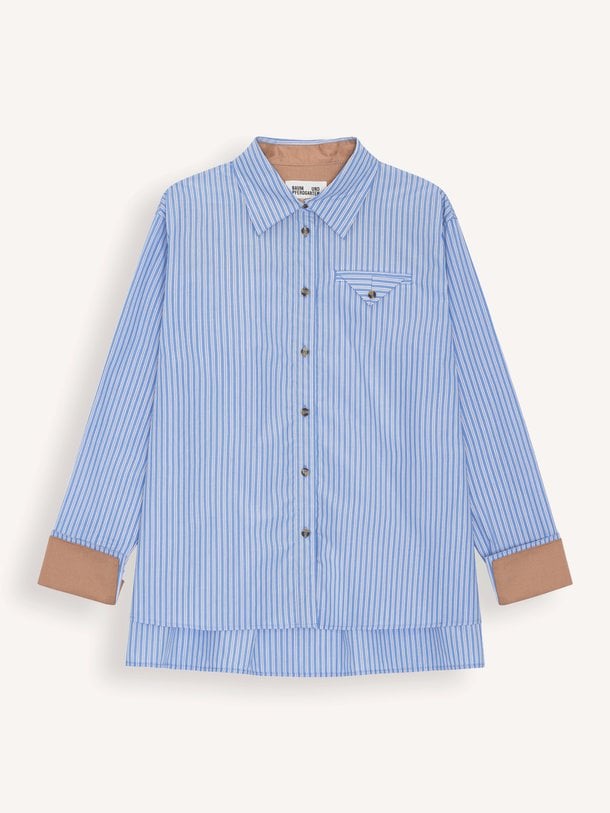 Melinda, organic cotton gestreepte blouse