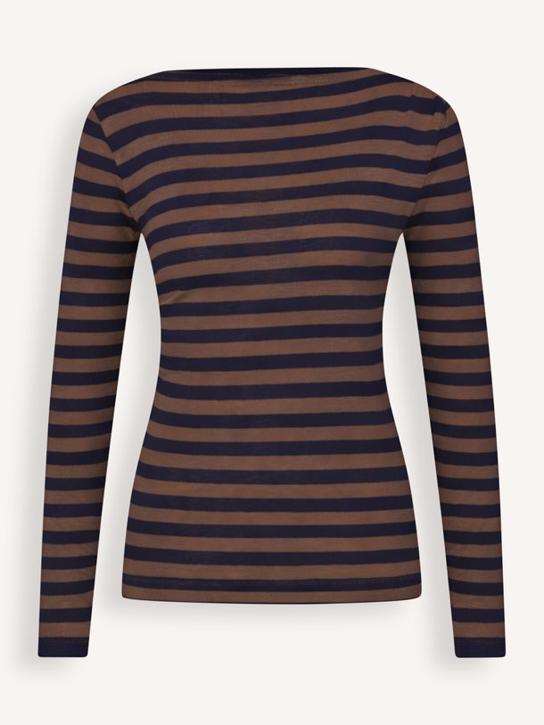 leya big stripe top Leya, organic cotton gestreepte longsleeve