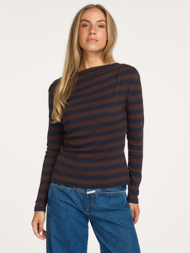 leya big stripe top Leya, organic cotton gestreepte longsleeve