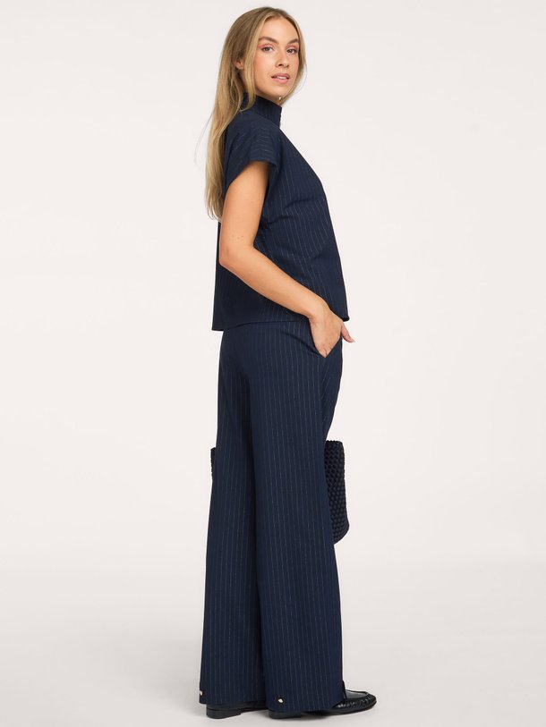 Danni gold stripe blouse Danni, viscosemix gestreepte blouse met lurex
