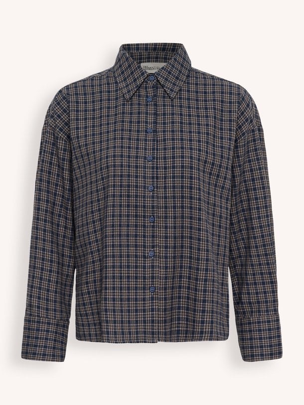 Ilse, katoenen geruite blouse