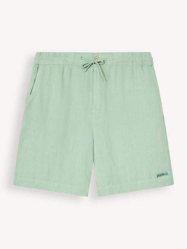3080638005065 Viscose/linnenmix short met logo