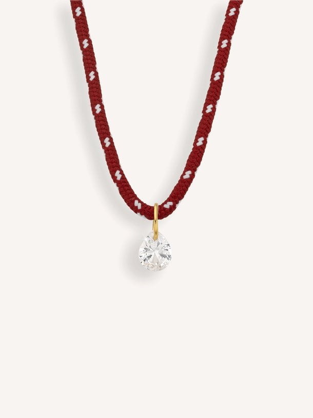 BURGUNDY PEAR Pear, vergulde halsketting met hanger