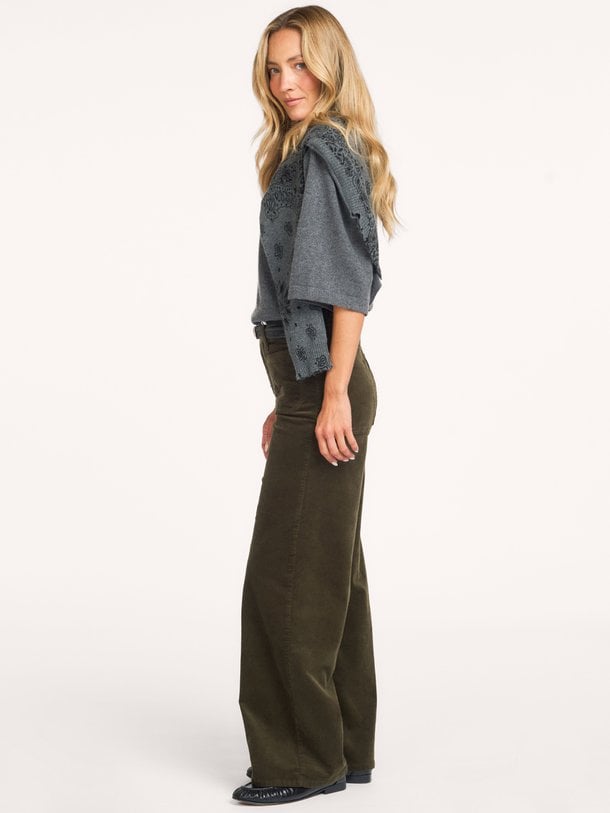 LE SLIM PALAZZO MODERNIST POCKET CORDUROY Katoenmix ribcord broek