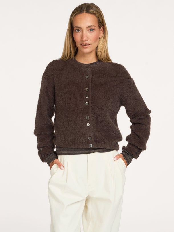VIVETT Fluffy knit cardigan Vivett, wolmix vest
