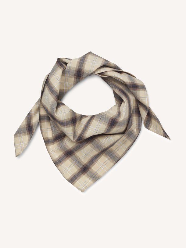 Liria Scarf Liria, katoenen geruite sjaal