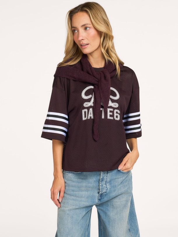 Dax bow detail logo tee Dax, geweven T-shirt