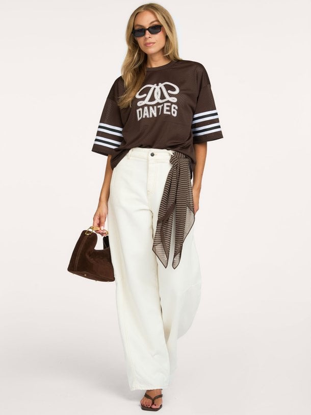 Dax bow detail logo tee Dax, geweven top