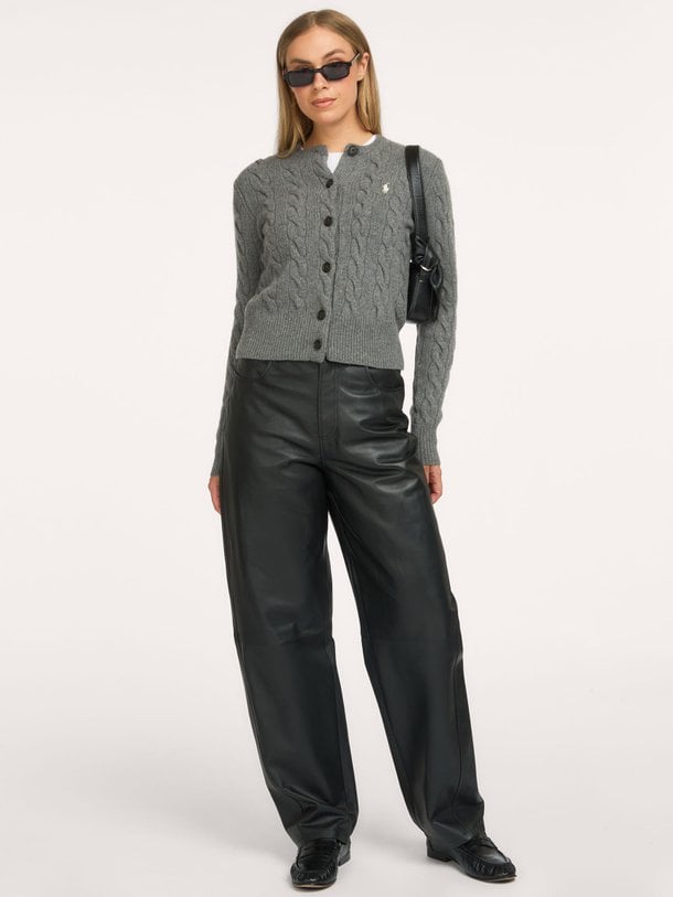 AILA Sheep Soft Waxed Aila, lederen barrel fit broek