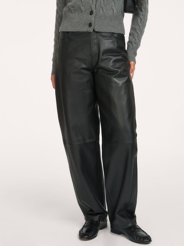 AILA Sheep Soft Waxed Aila, lederen barrel fit broek