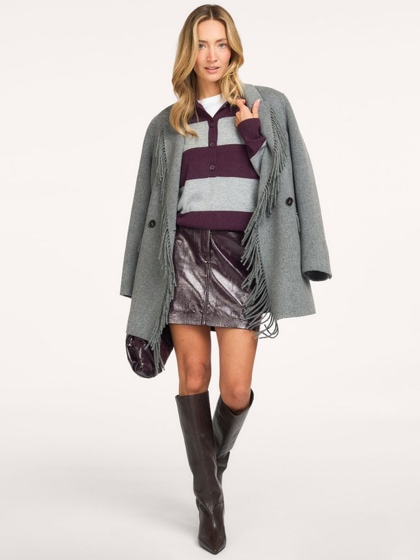 Evon faux crackle leather mini skirt Evon, leatherlook rok