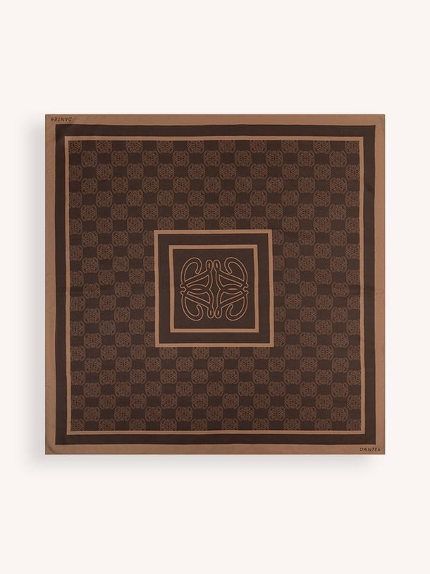 Monogram printed scarf Geweven sjaal