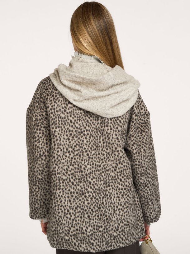 Velien, mohairmix sjaal met capuchon
