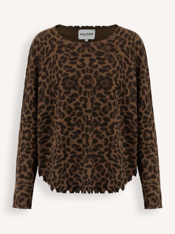 MELAH LEOPARD Melah, cashmere leopard trui
